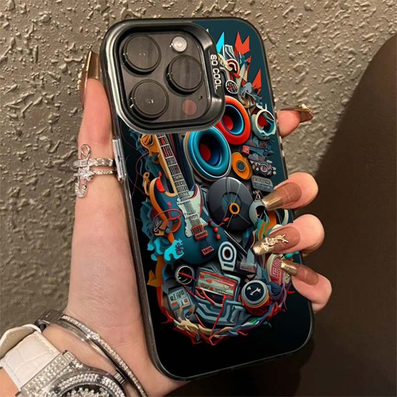 Cool Graffiti patrón mecánico TPU funda para Xiaomi Mi 14 13 12 13T 14T Pro 11 Lite 5G NE Poco F6 X5 X6 M6 Pro cubierta trasera dura - imagen 2