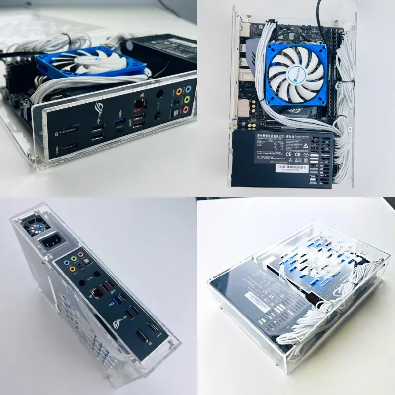 Chasis ITX acrílico portátil – marco para PC HTPC y DIY proyectos - imagen 4