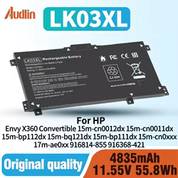 LK03XL Reemplazo de batería para HP Envy X360 Convertible 15m-cn0012dx 15m-cn0011dx 15m-bp112dx 15m-bq121dx 15m-bp111dx 15m-cn0xxx 17m-ae0xx 17-ae1xx 17-bw0013dx 916814-855 916368-421