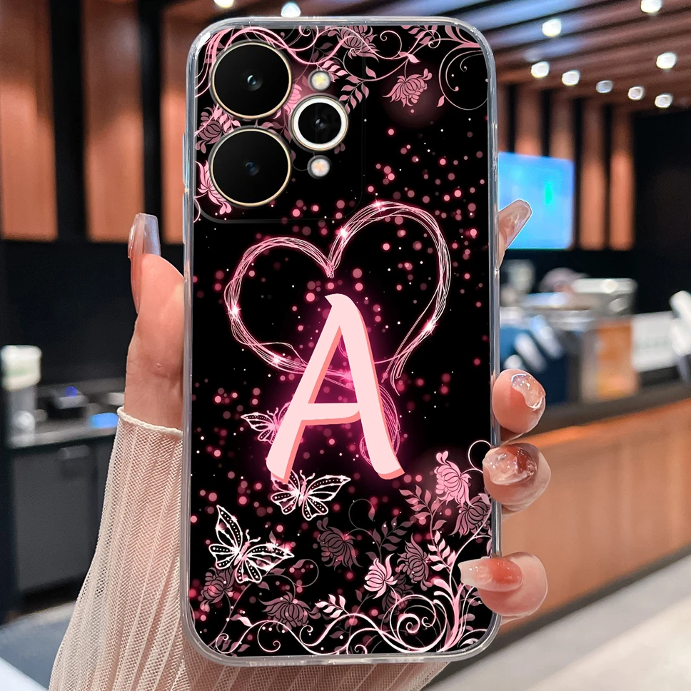 Para Realme 15 Pro 15T 5G pareja funda de teléfono letras de moda suave TPU transparente parachoques de silicona para Realme15 cubierta ligera - imagen 4