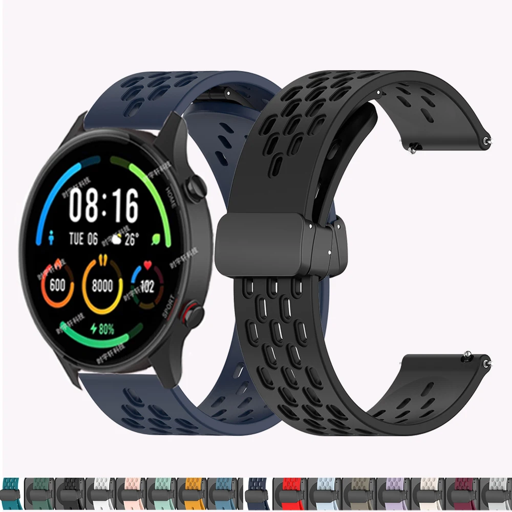 Correa de silicona de 22mm para Xiaomi Mi Watch Color 2, Correa deportiva para Xiaomi Watch S1 Active/Pro/Mi Watch Color Correa deportiva