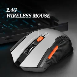 Ratón inalámbrico de 2,4 GHz, ratón DPI ajustable, ratón óptico para juegos de 6 botones, ratón inalámbrico para jugadores con receptor USB para ordenador y PC