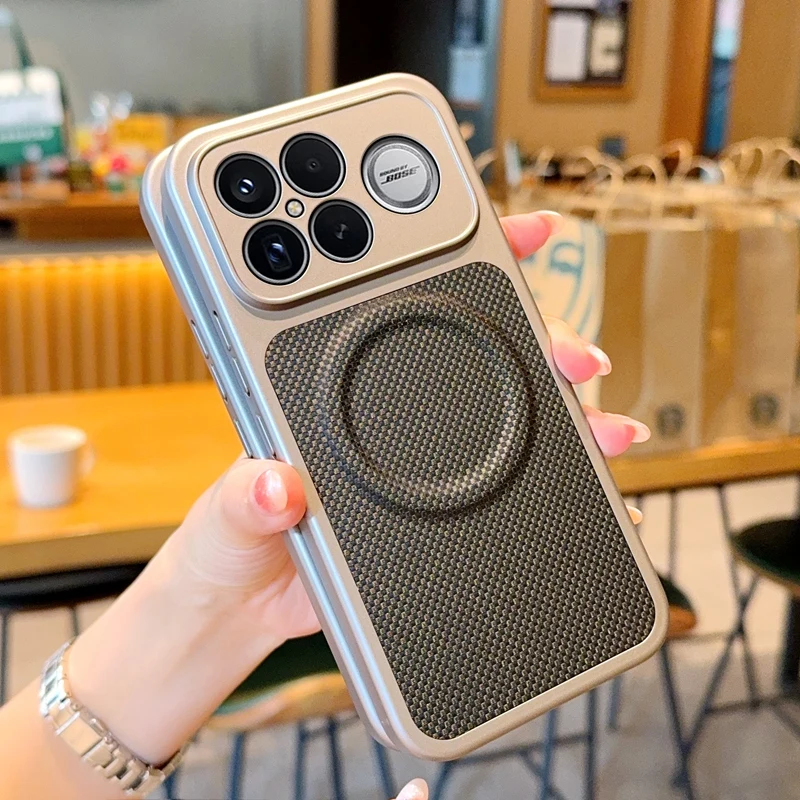 Para Xiaomi POCO F8 Pro F8 Ultra funda de cuero PU de lujo + PC funda protectora trasera magnética Magsafe para Redmi K90 Pro Max Shell - imagen 5