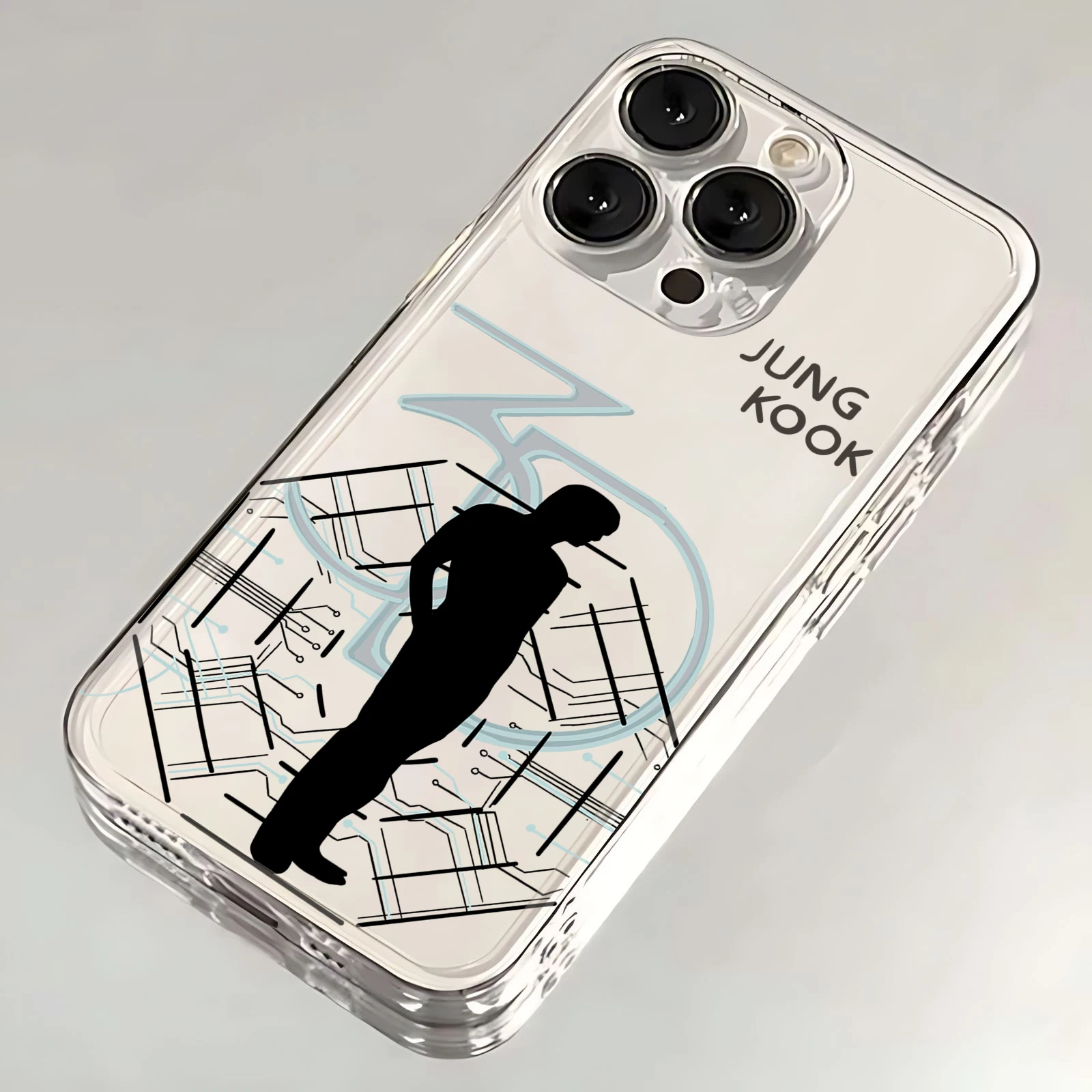 J-JUNGKOOK 3D JK funda transparente para Samsung A73 A72 A71 A55 A52 A51 A50 A35 A33 A32 A31 A30 A24 A23 A22 A13 A12 A05 5G - imagen 5