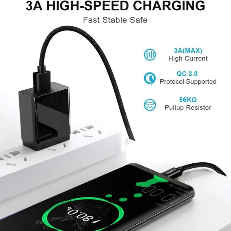 MIZIQIER Cable USB-C, PD60W 3A Cable tipo C de carga rápida para iPhone 15 16/16 Plus/16 Pro/16 Pro Max, Samsung Galaxy - imagen 2