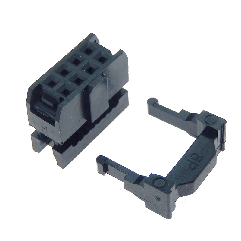 Conector de enchufe IDC JTAG ISP de doble fila, conector hembra de 2x4 pines, 8 pines, 8P para cable DC3, 10 piezas, FC-8p, paso de 2,54 MM - imagen 3
