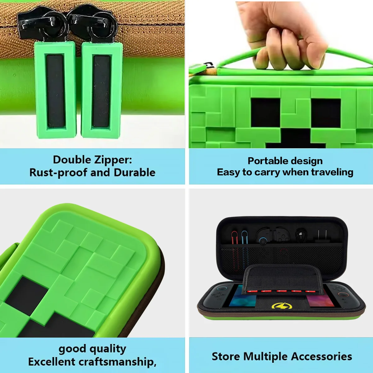 Estuche de transporte duro portátil para Switch 2, bolsa de almacenamiento, cubierta de PU a prueba de golpes para accesorios de consola de juegos Switch 2 - imagen 4