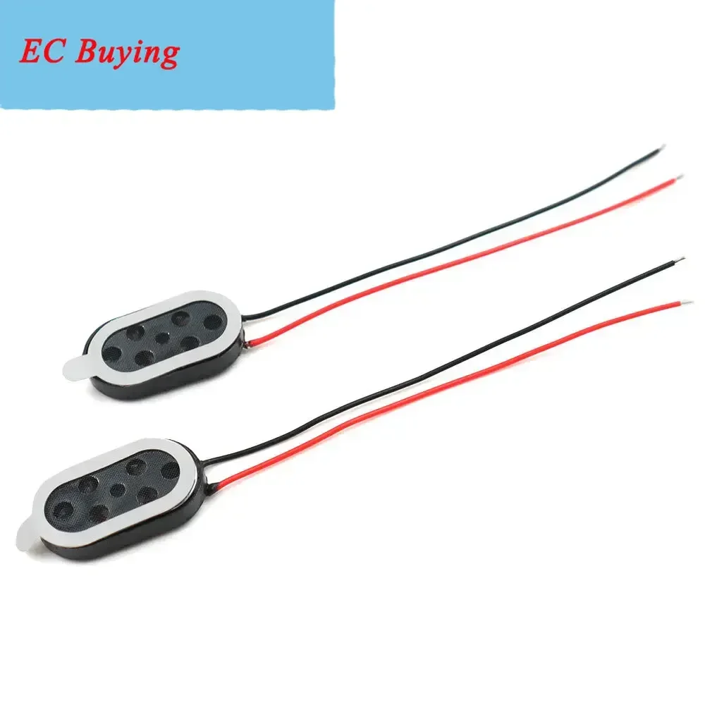 5 unids/lote 1810 altavoz de plástico magnético interno 8Ohm 1 vatio Panel plano elíptico altavoz MP3 longitud del cable 60MM 18*10MM 8R 1 vatio - imagen 3