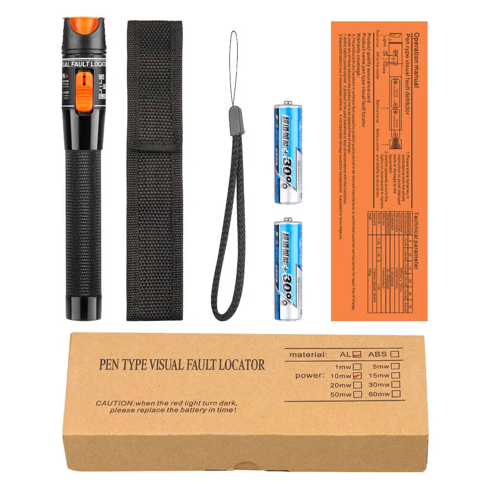 Nuevo diseño puntero láser rojo 50mW VFL localizador Visual de fallos probador de Cable de fibra óptica rango de 50mw FC/SC/ST óptico - imagen 5