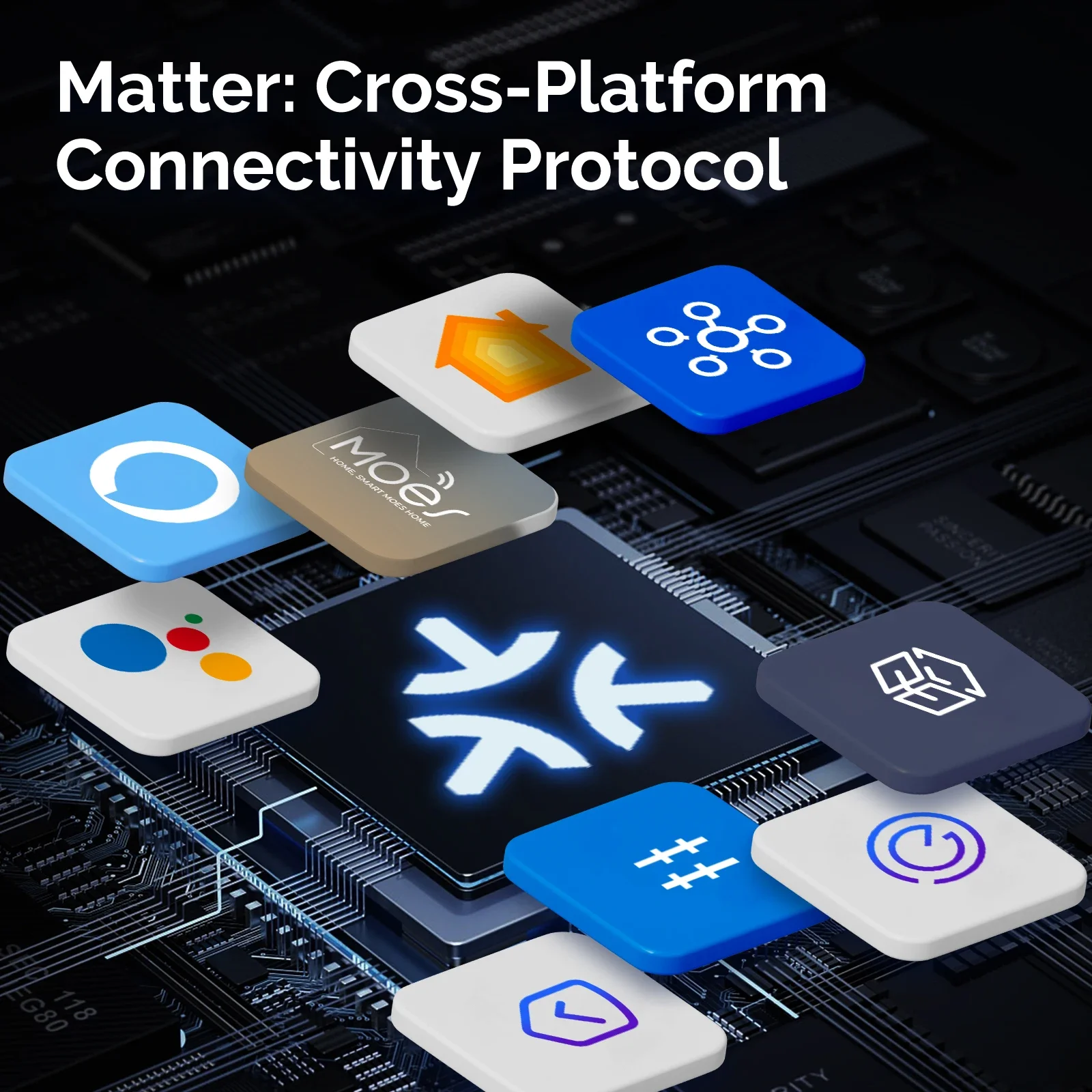 MOES Tuya Matter WiFi Panel de vidrio cóncavo inteligente interruptor de luz cable neutro requerido con Alexa Google Home Apple Home Smartthings - imagen 3