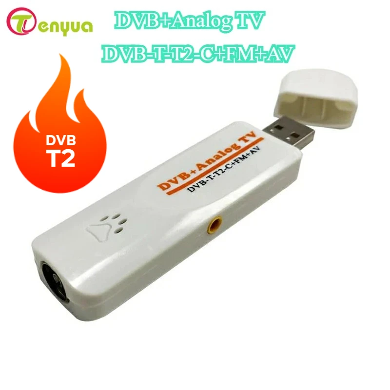 Digital DVB t2 PVR analógico USB TV stick sintonizador Dongle PAL/NTSC/SECAM con antena receptor remoto HDTV para DVB-T2/DVB-C/FM/DVB/AV