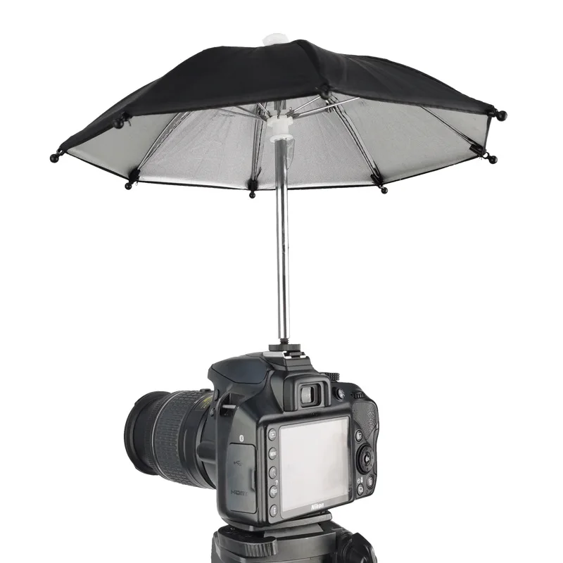Paraguas Universal para cámara DSLR de 29/50CM, cubierta de zapata, accesorio de fotografía, parasol para cámara, soporte lluvioso, accesorios para Canon