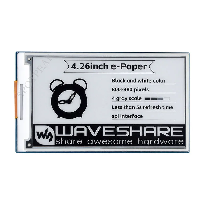 Papel electrónico Raspberry Pi para Arduino Jetson STM32, pantalla e-link de 4,26 pulgadas, 800x480, negro/blanco - imagen 3