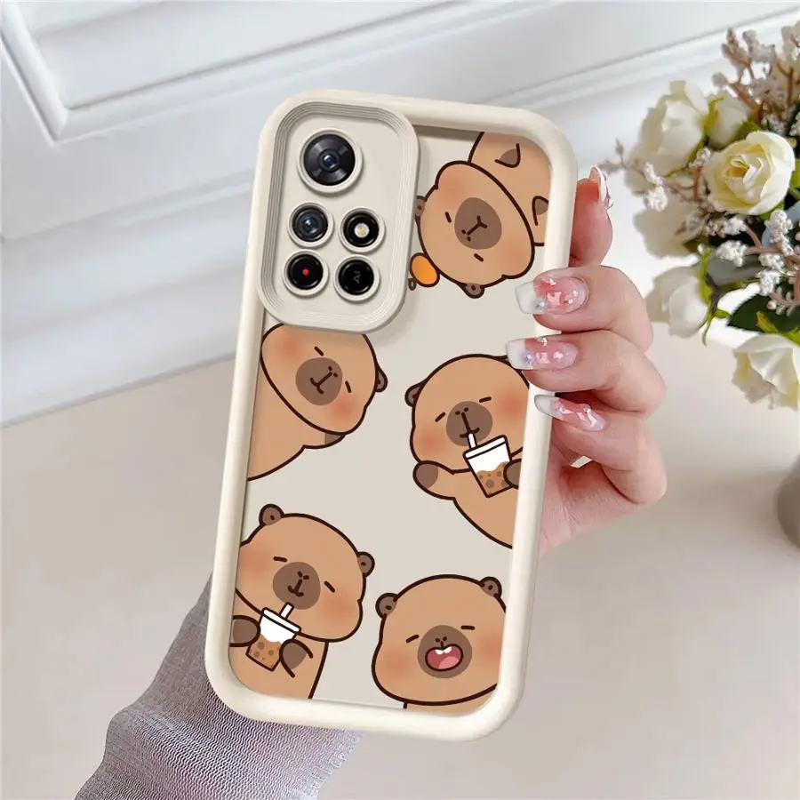 Funda suave de TPU con capibara de dibujos animados para Xiaomi Redmi 14C A2 A1 Plus 9T 10A 13C 12C A3 A5 10C 9A 9C - imagen 4