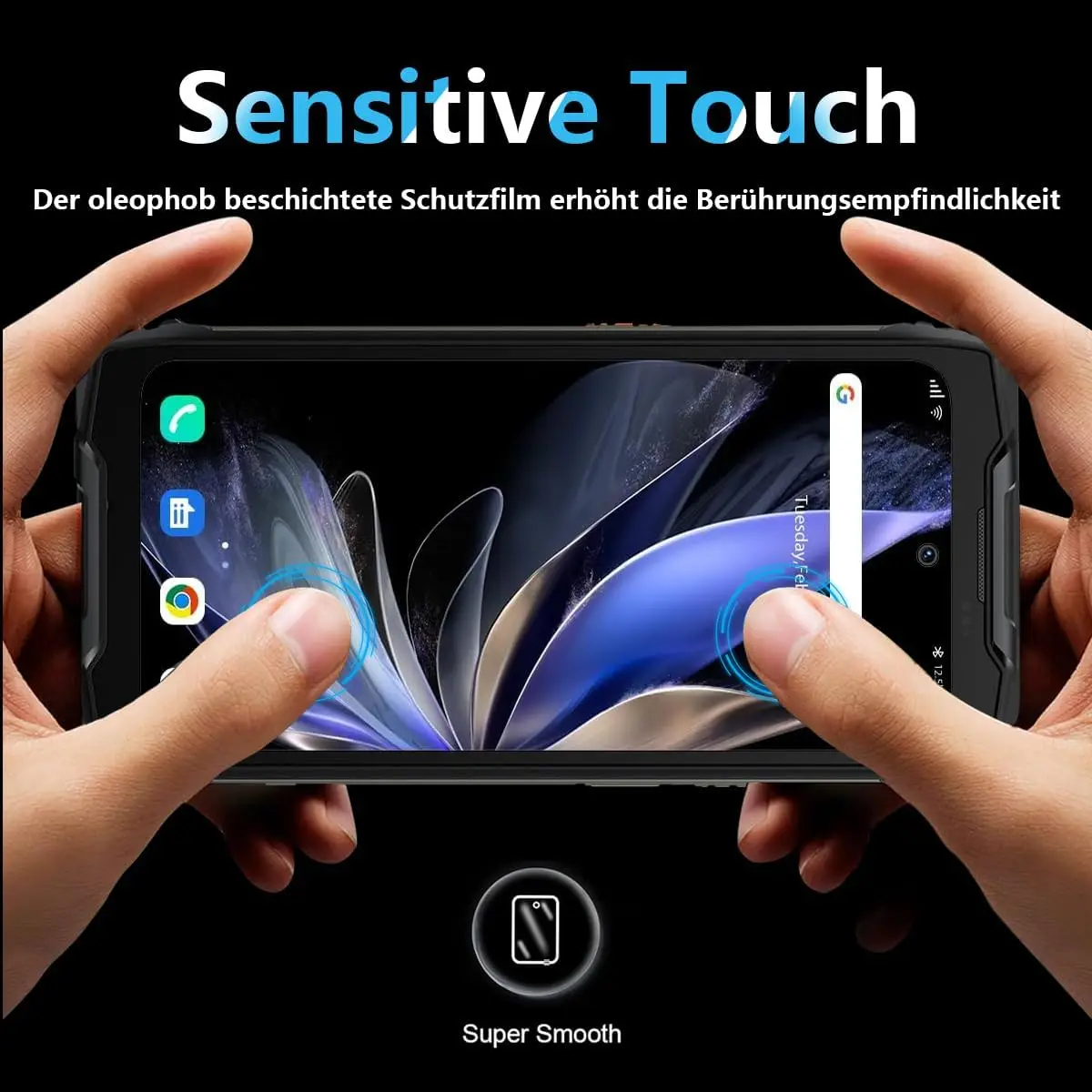 Cubierta protectora de vidrio para Blackview BV8200, Protector de pantalla de vidrio templado para Blackview BV8200, Protector de lente de cámara - imagen 4