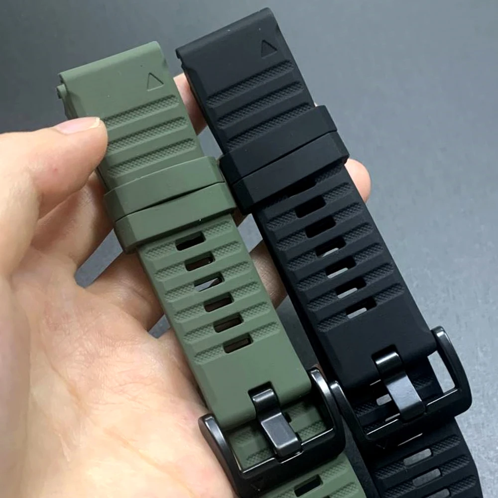 Correa de reloj de silicona QuickFit de 22mm y 26mm para Garmin fenix 8 pro 5X 5 Plus E 7 6 7X Epix Descent G2 Tactix 8 Forerunner 970 - imagen 3