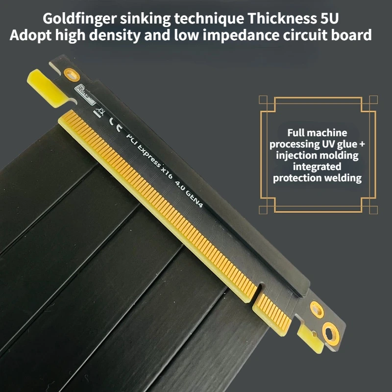 Cable elevador blanco PCI Express x16 4,0 Gen4 RTX GTX Rx, tarjeta de vídeo PCI-E 4,0 X16, alargador blindado para ITX A4 K39 K55 G5 GPU - imagen 4