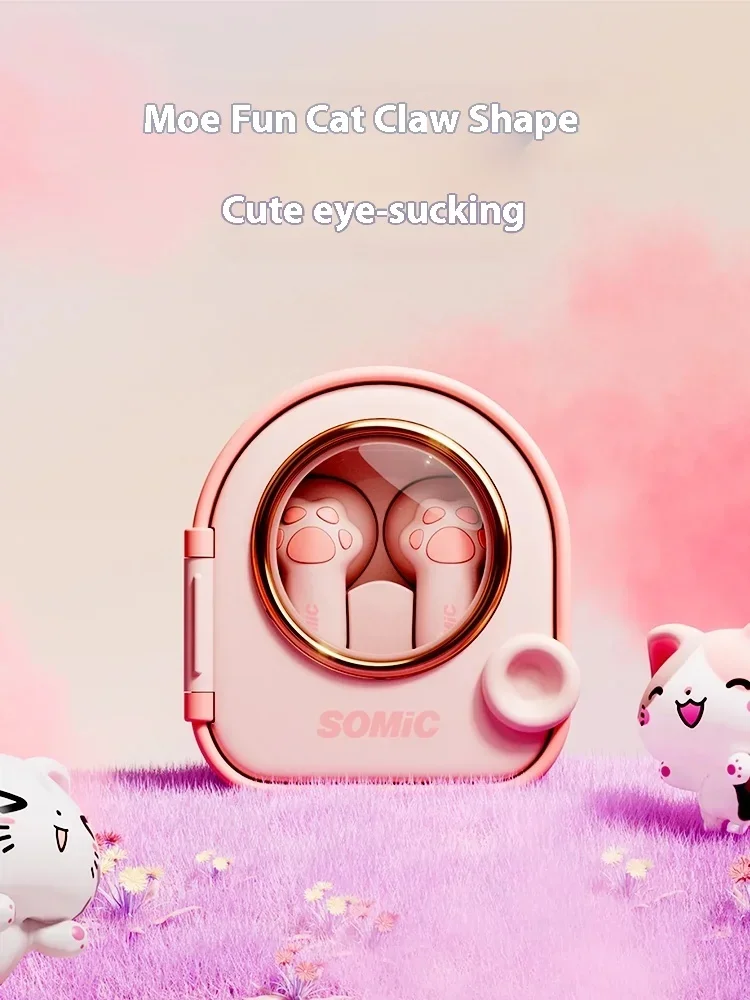 Nuevo Somic C10 auricular inalámbrico Bluetooth auricular de bajo retardo Gamer música modo Dual auriculares ENC batería de larga duración para Xiaomi - imagen 5