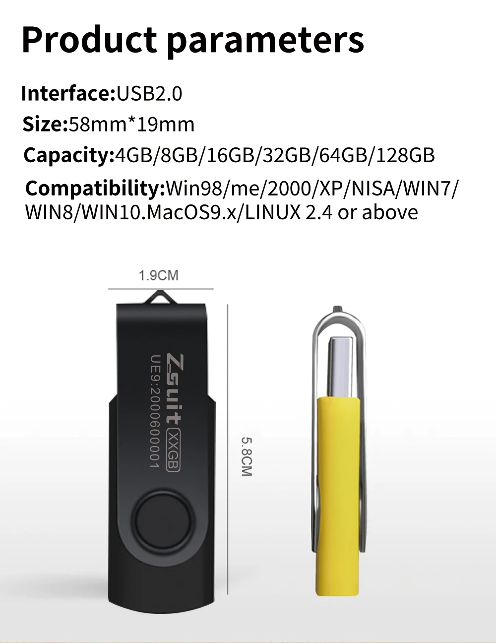 Zsuit Lote Unidad Flash USB 128GB 64GB 32GB Unidad Flash de Alta Velocidad Memory Stick Logotipo Personalizado Gratuito Regalo Memoria de Metal U Disco - imagen 5