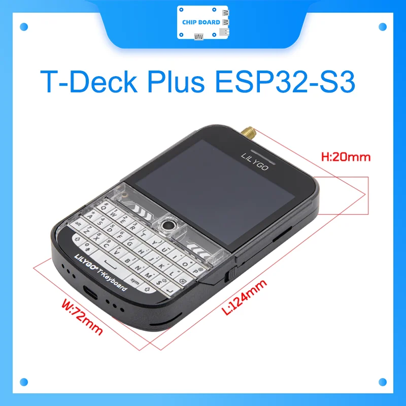 Placa de desarrollo T-Deck Plus ESP32-S3 LoRaWAN módulo inalámbrico de comunicación de larga distancia de bajo consumo de energía