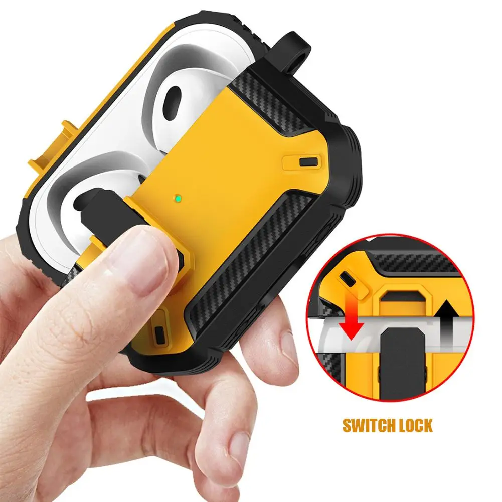 Funda protectora para Airpods 4, funda de lujo para auriculares, funda para Apple Airpods 4, Air Pods Pro, a prueba de golpes, Sleve con gancho - imagen 5