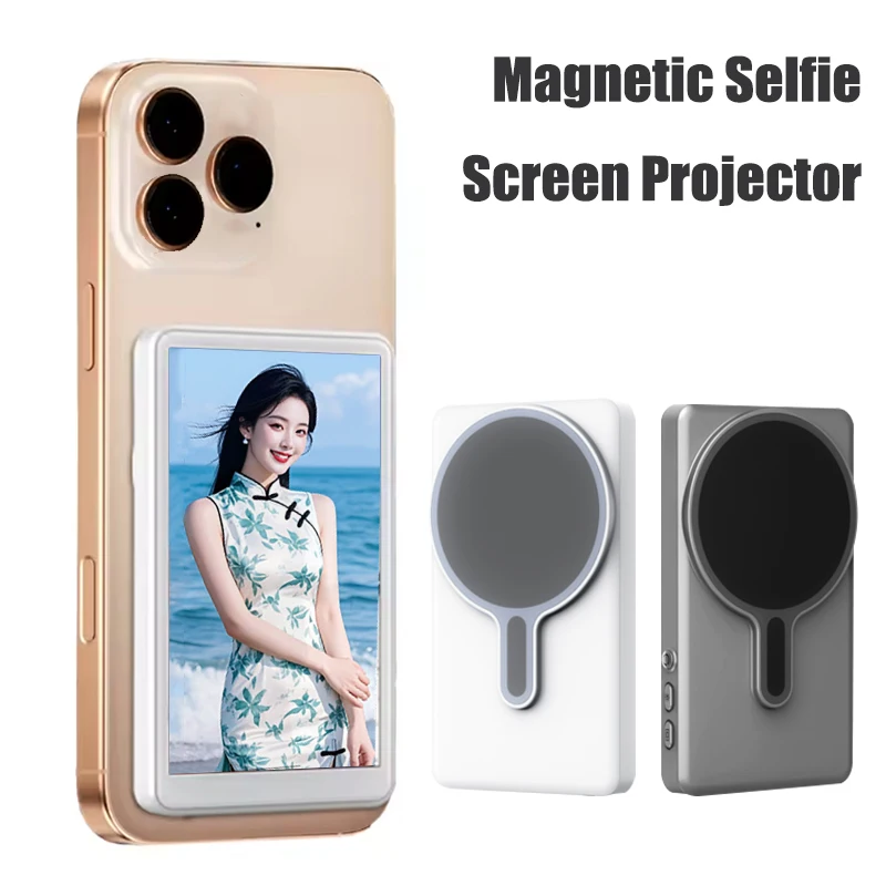Pantalla de Monitor magnético inalámbrico para teléfono, cámara trasera, Selfie, Vlog, transmisión en vivo, grabación de vídeo para iPhone y Android
