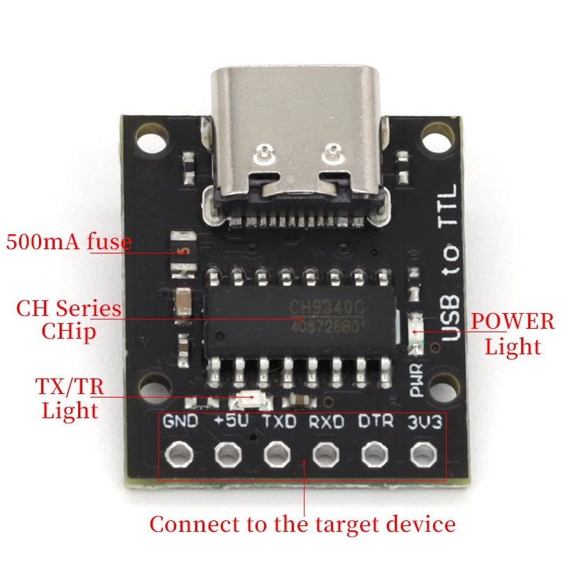 1/5/10 Uds CH340E convertidor serie USB a TTL, módulo CH340G alternativo de 5V/3,3 V para Arduino Pro mini - imagen 4