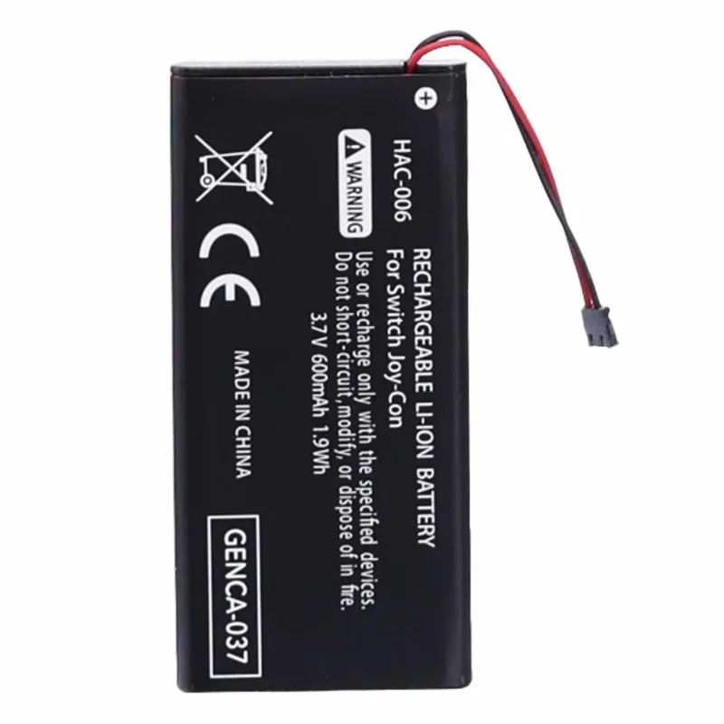 HAC-006 3,7 V 600mAh batería recargable para Switch NS Joy-con Gamepad controlador de juego batería de litio de repuesto