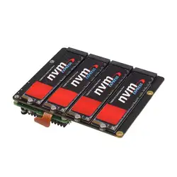 X1011 Raspberry Pi5 PCIe a M.2 NVMe Placa SSD de 4 puertos HAT Pi 5 Cuatro veces 2280