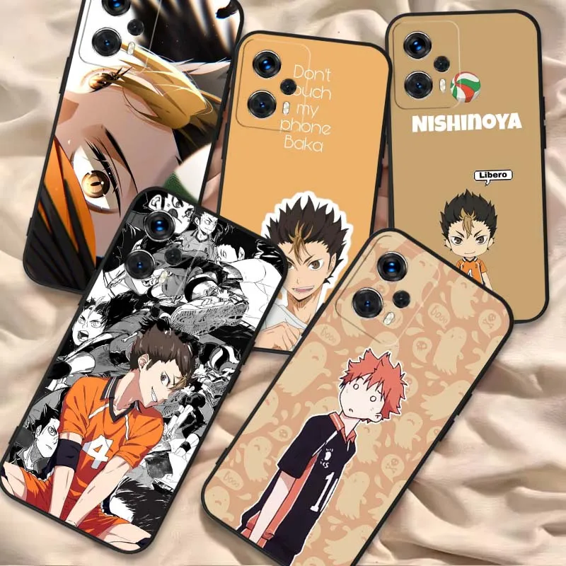 Nishinoya Yuu funda de Anime para Motorola G86 G85 G84 G75 G73 G72 G56 G55 G54 G41 G35 G34 G31 G23 G05 funda de teléfono negra