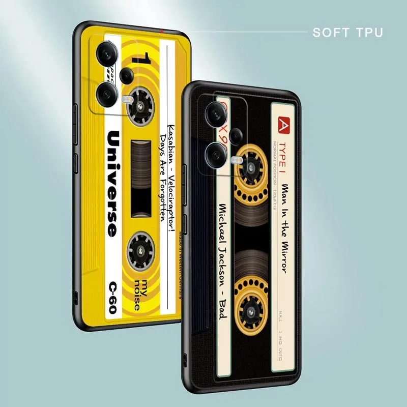 Funda suave de cinta de casete de música Retro Para Xiaomi Redmi Note 12 Pro Plus 12S 11 10 Pro 11S 10S 9 8 Pro 9 7 8T, funda trasera de teléfono - imagen 3