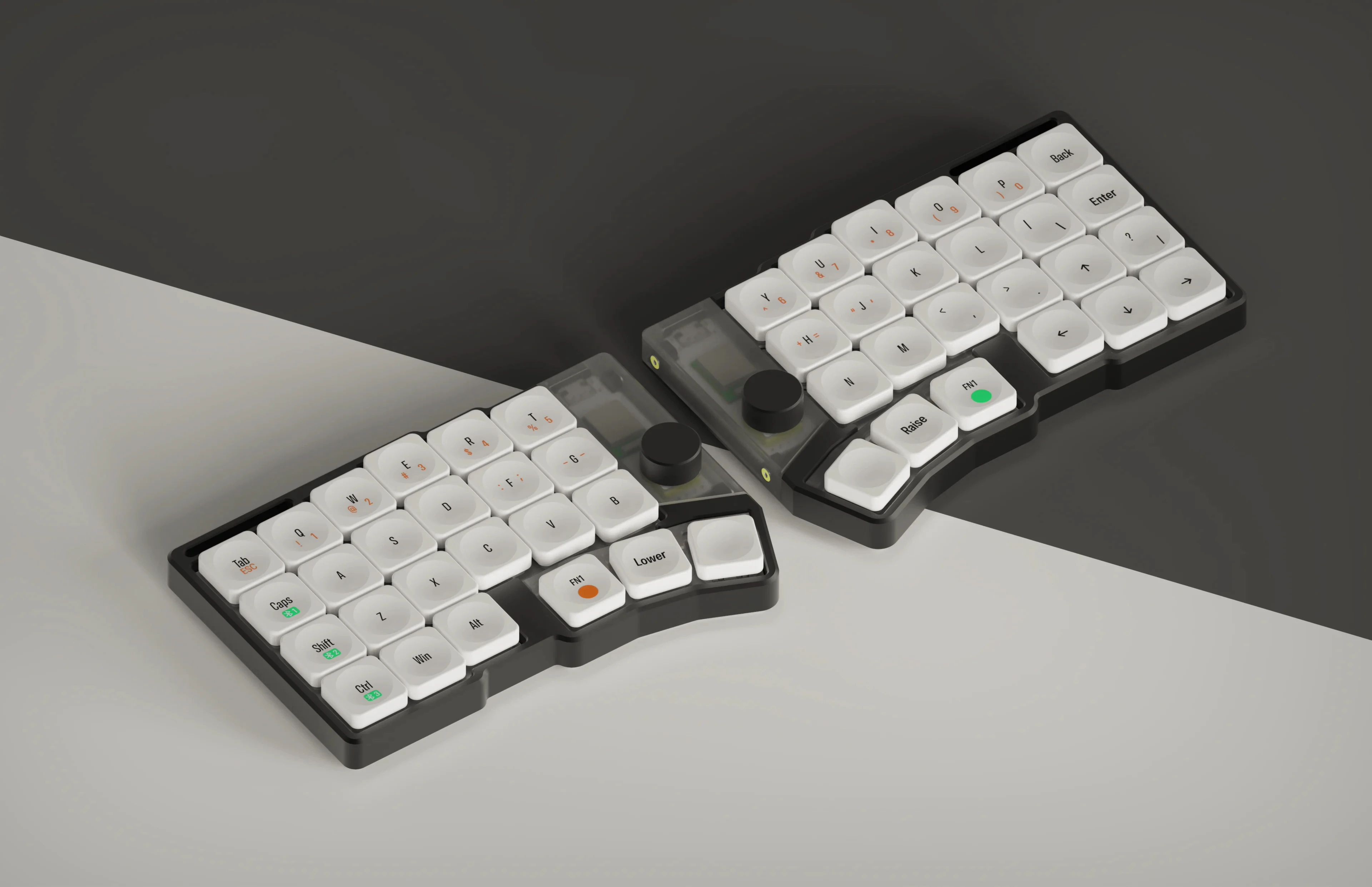 Preventa de teclado dividido Cornix con pata de tracción, Kit de teclado dividido de córnea CNC con cable de intercambio en caliente de perfil bajo, VIAL de Kailh Choc - imagen 2