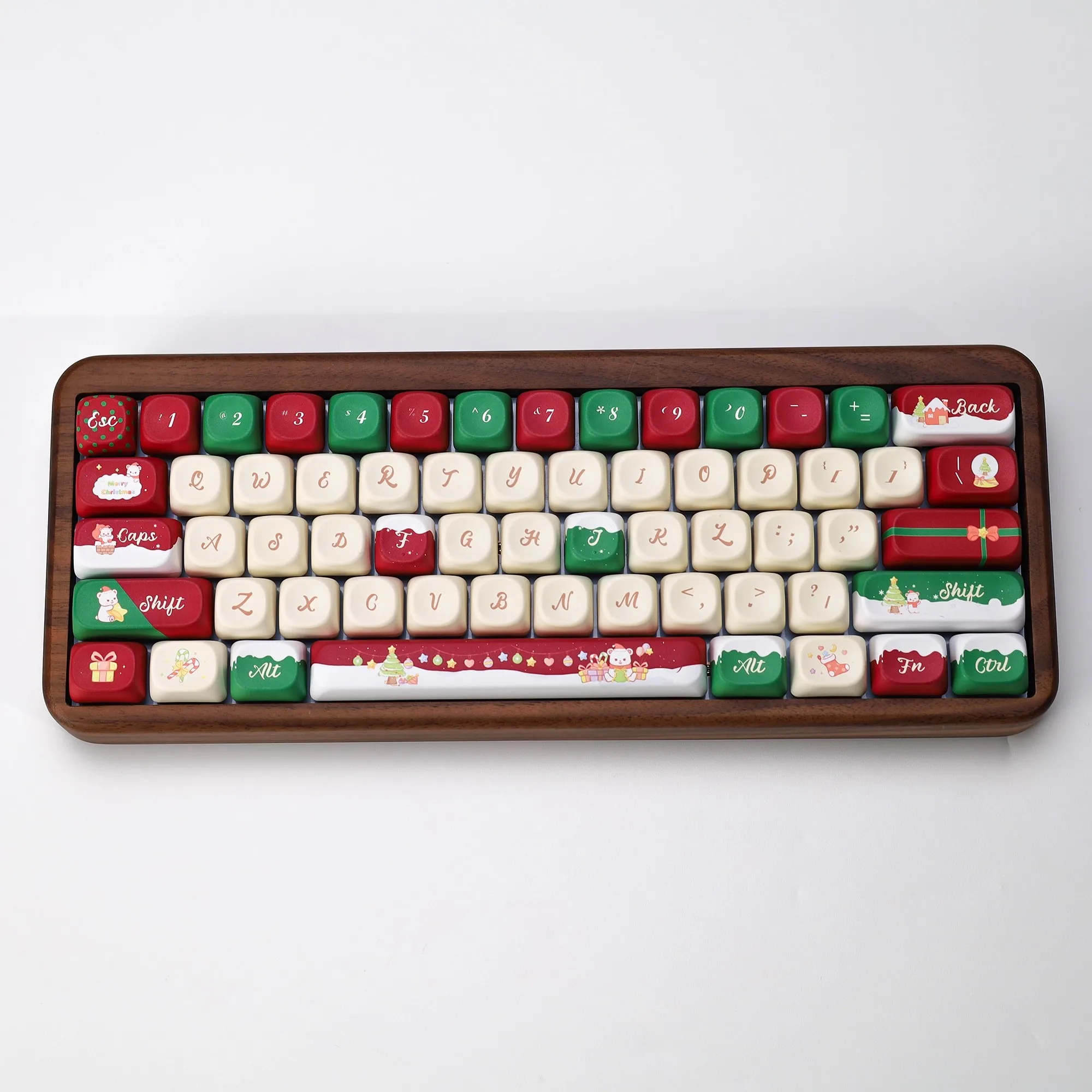 KOA-teclas con tema de Feliz Navidad, 133 teclas, perfil de cereza, ISO PBT, tinte Sub para interruptor MX, teclado mecánico con diseño DIY - imagen 5