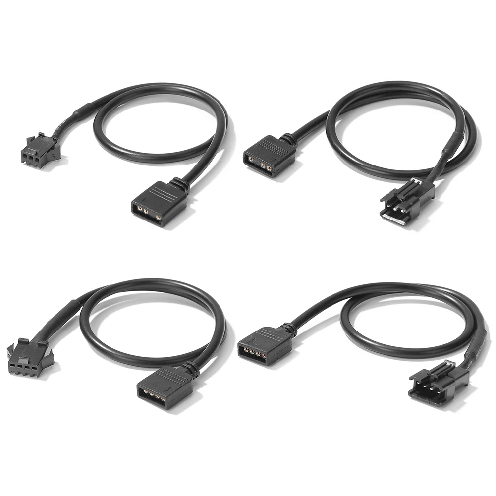 Adaptador Placa Base RGB 30cm 5V 3 Pines 12V 4 Pines Cable Convertidor PC Ordenador Tira Luz LED Línea Cable SM - Vista principal del producto