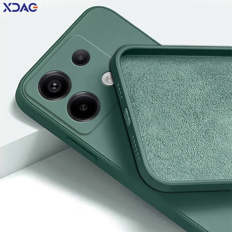 Funda cuadrada de silicona líquida para teléfono Xiaomi POCO X6 Pro 5G 360, funda protectora trasera suave POCOX6 X6Pro, armadura protectora a prueba de golpes - imagen 3