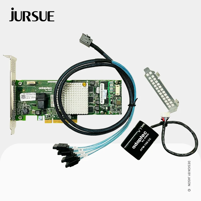 Adaptec ASR-8405 RAID Controller Card SATA 12Gb/s PCI E RAID Expander + SFF-8643 SATA Cables