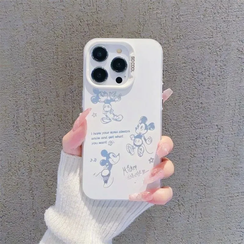 Funda bonita de Mickey Mouse de Disney para Samsung Galaxy S25 S24 S23 S22 S21 S20 Note20 Ultra Plus FE M31 4G 5G, funda trasera a prueba de golpes
