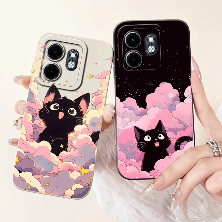 Para Infinix Smart 9 funda Hot50i X6531 X6532 lindo gato feliz cubierta de dibujos animados suave TPU funda de teléfono para Infinix Hot 50i Smart9 HD Shell - imagen 4