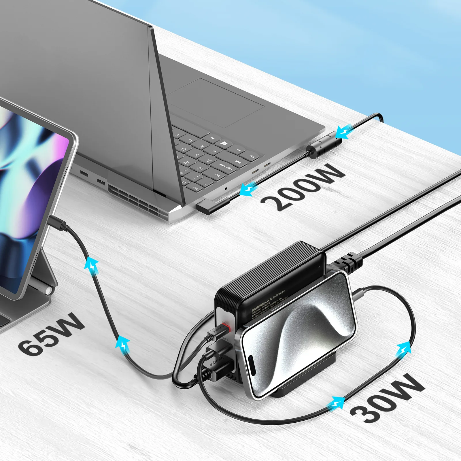 Cargador de ordenador portátil para Razer Blade, cable adaptador de fuente de alimentación de CA de 330W, 16.92A, 19,5 V, GaN, 16, 18, RC30-0484, 04840200, RZ09-0483 - imagen 3