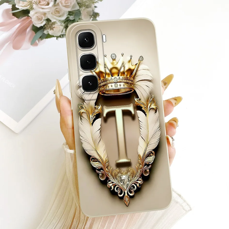 Para Infinix Hot 60 Pro funda Hot 60 Pro Plus cubierta Retro letra corona funda protectora de silicona suave para Hot 60 60i 4G Hot60 Capa - imagen 4