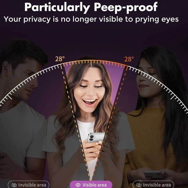 3 uds protectores de pantalla de privacidad para Iphone 16 17 Pro Max 15 14 13 12 11 Pro Mini Plus 16E vidrio templado al aire para película iphone X XR - imagen 3