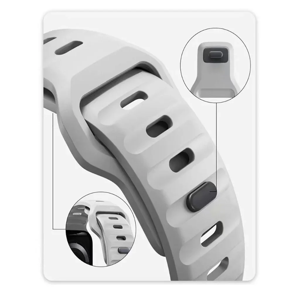 Correa deportiva de silicona para Apple Watch, pulsera de 49mm, 46mm, 42mm, 45mm, 41mm y 44mm para iWatch Series 11 10 9 8 7 6 5 SE Ultra 3 - imagen 5