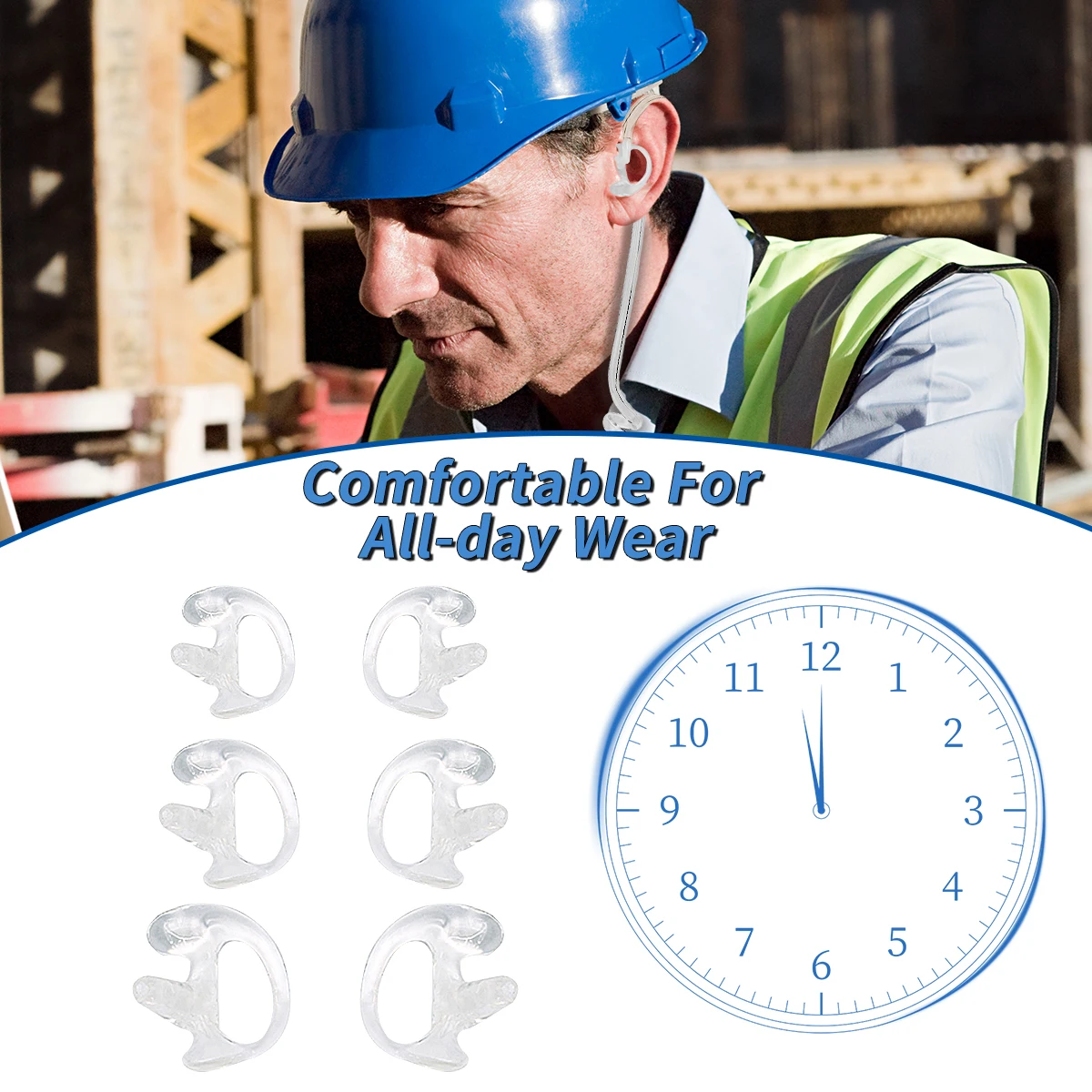 ABBREE-tapón para los oídos de silicona suave, repuesto para Walkie Talkie, tubo de bobina acústica, auricular - imagen 2