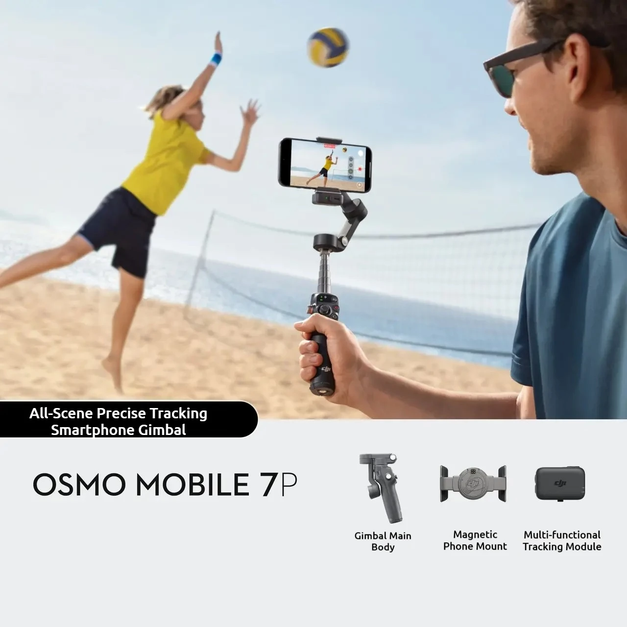 DJI Osmo Mobile 7P Estabilizador de cardán Seguimiento nativo de 3 ejes Cardán para teléfono móvil Funciones de audio y iluminación integradas - imagen 3
