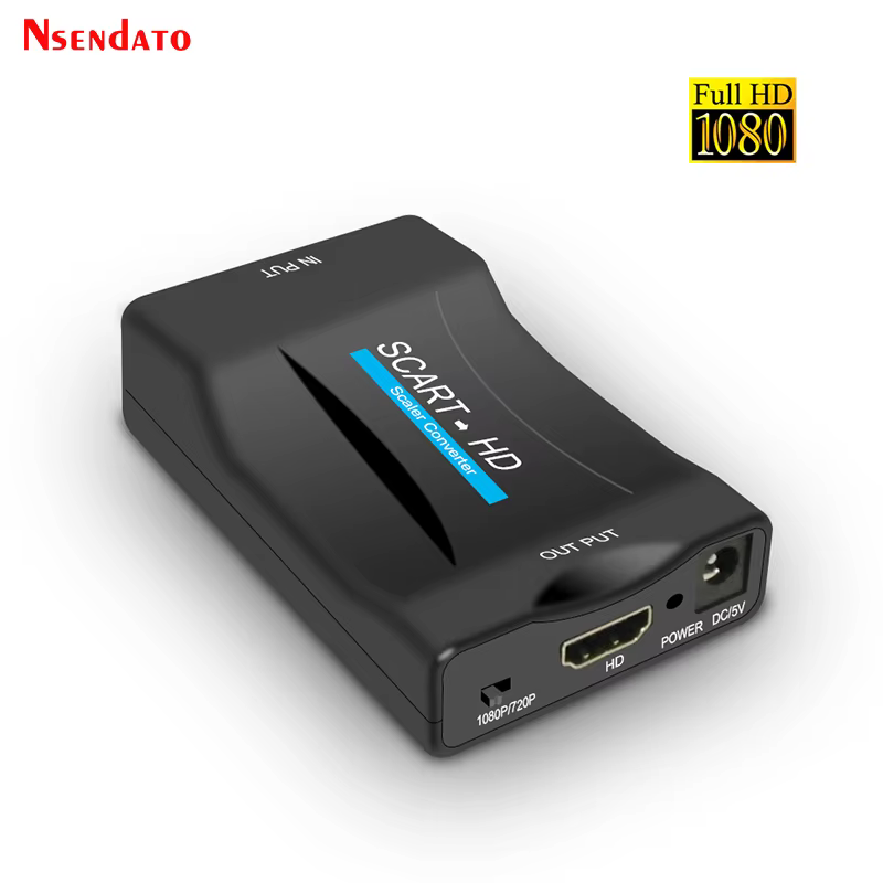 Convertidor SCART a HDMI - Para TV, DVD y consolas con audio y vídeo