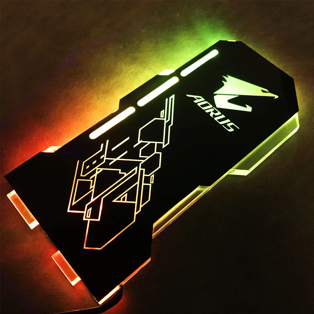 Soporte MSI VGA ARGB soporte GPU Vertical personalizable PC tarjeta de vídeo ROG soporte chasis enfriador de agua MOD personalizado 5V 3 pines AURA - imagen 4
