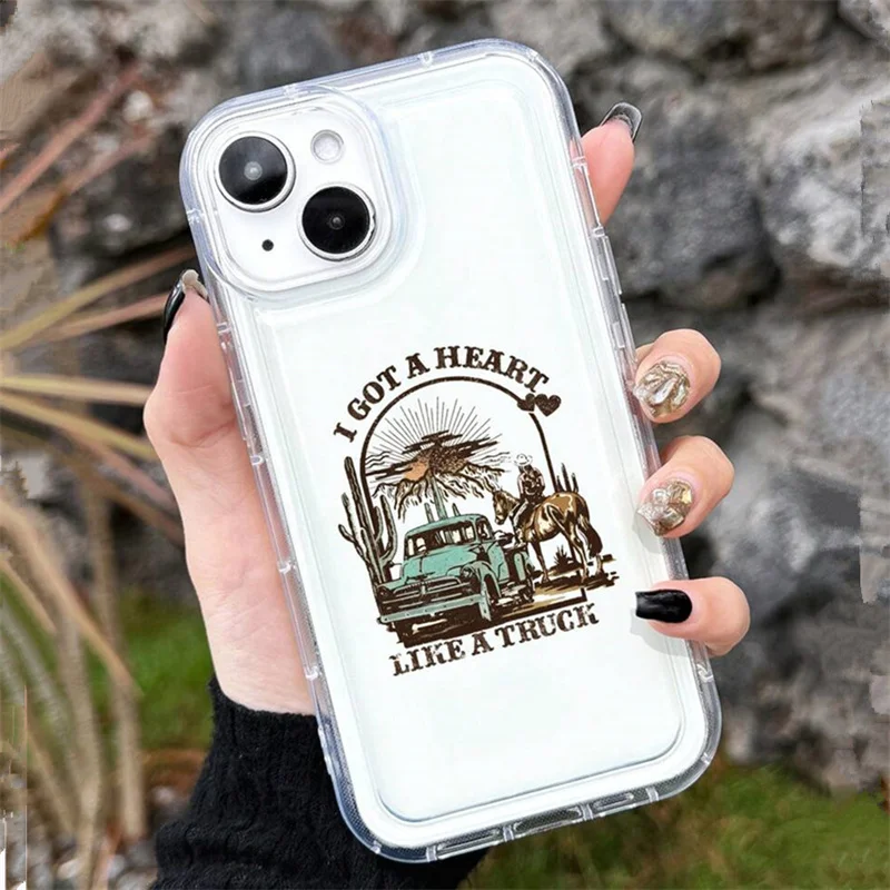 Funda de teléfono transparente Retro Western Desert para IPhone 16 15 14 13 12 11 Pro Max Mini XR XS X 7 8 Plus, funda trasera suave de TPU a prueba de golpes - imagen 4