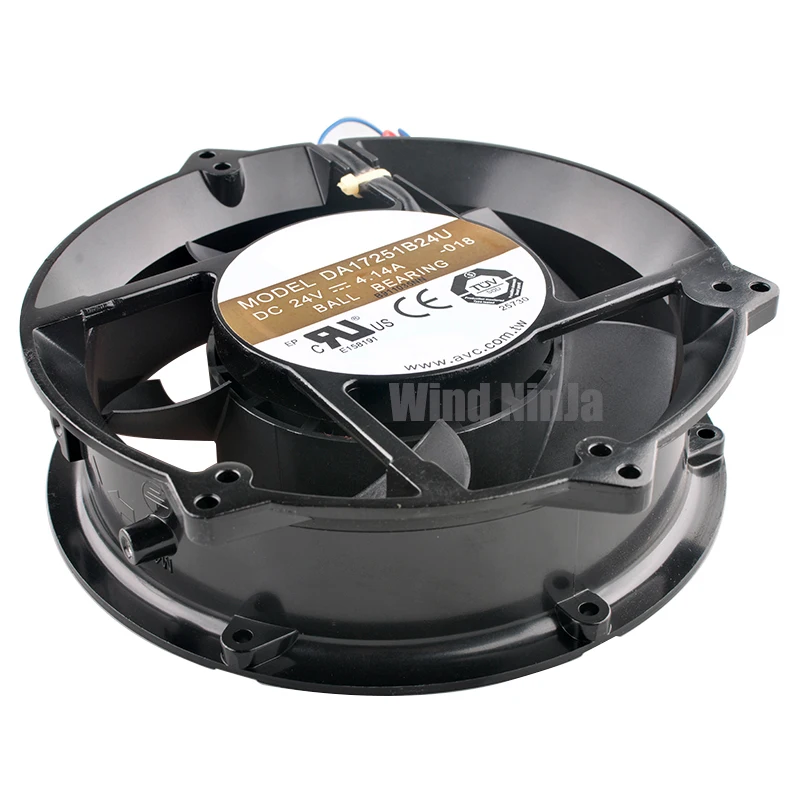 DA17251B24U Ventilador de enfriamiento de flujo axial de alta velocidad 172 mm x 172 mm x 51 mm DC24V 4.14A 17.2 cm Ventilador para gabinete convertidor de frecuencia - imagen 3