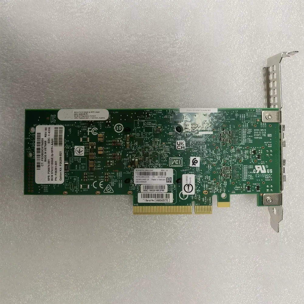 Tarjeta de red 10G SFP+ P26874-001 P26259-B21 BCM57412 - imagen 3