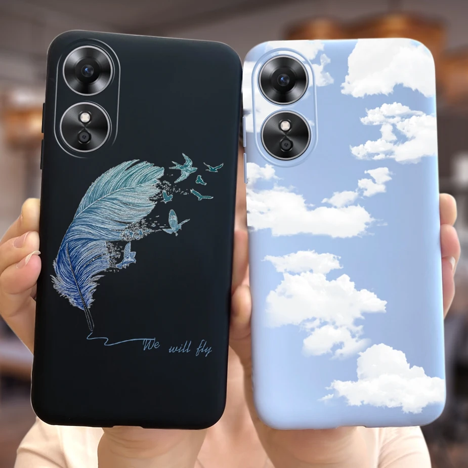 Para Oppo A17 A17K funda 2022 lindo amor corazón dibujos animados niñas cubierta suave funda de teléfono de silicona para Oppo A17K A 17 k OppoA17 contraportada - imagen 3
